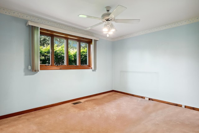 4612 W 89th Pl, Hometown, IL 60456 - carpeted empty room with baseboards and ceiling fan