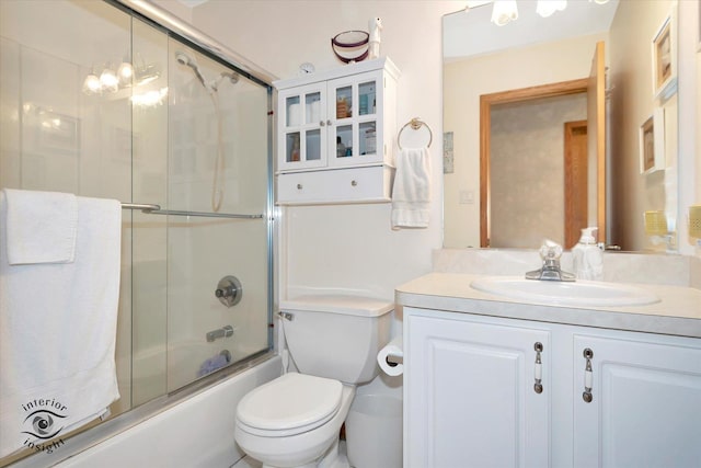 1360 Pheasant Chase Cir, Beecher, IL 60401 - full bathroom with vanity, combined bath / shower with glass door, and toilet