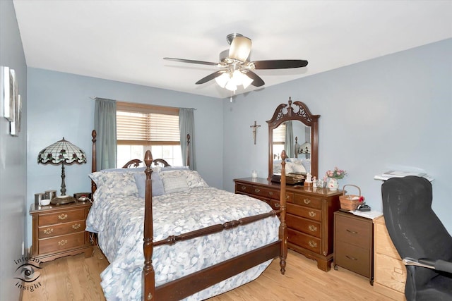1360 Pheasant Chase Cir, Beecher, IL 60401 - bedroom featuring light wood finished floors and ceiling fan