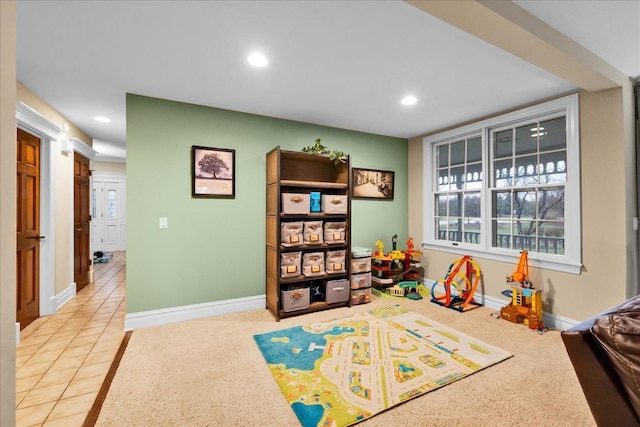 3838 Plainfield Rd, Oswego, IL 60543 - recreation room with recessed lighting and baseboards