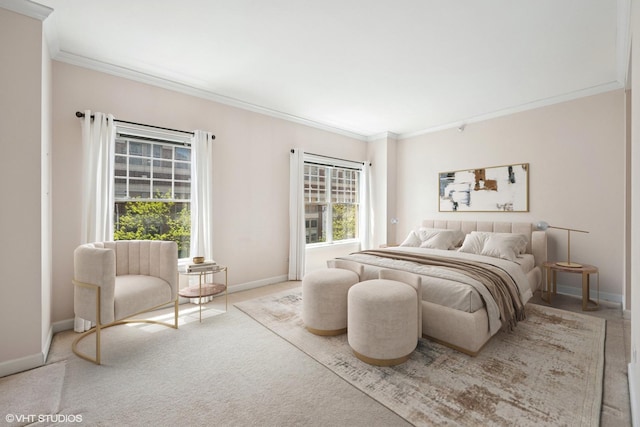 44 N Vail Ave Unit 313, Arlington Heights, IL 60005 - carpeted bedroom featuring ornamental molding and baseboards