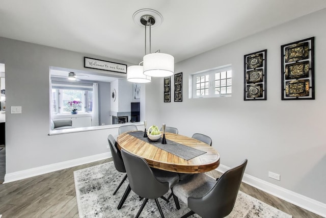 5004 N Knight Ave, Norridge, IL 60706 - dining space featuring wood finished floors and baseboards