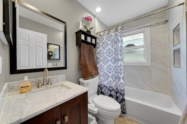 8819 Acorn Path, Wonder Lake, IL 60097 - full bathroom with toilet, vanity, and shower / bath combo