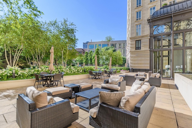 2550 N Lakeview Ave Unit N903, Chicago, IL 60614 - view of patio / terrace featuring an outdoor living space and outdoor dining space