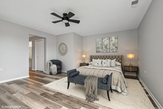 19463 Manchester Dr Unit 2, Mokena, IL 60448 - bedroom with wood finished floors, baseboards, and ceiling fan