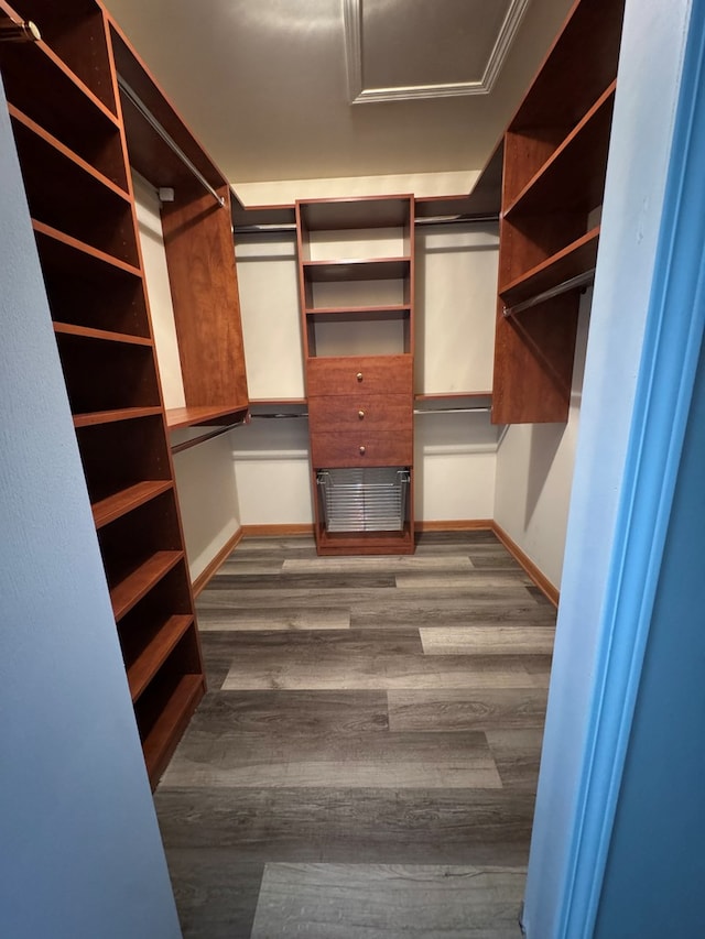 19463 Manchester Dr Unit 2, Mokena, IL 60448 - spacious closet with attic access and wood finished floors