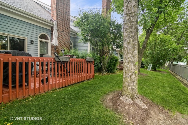2133 Coldspring Rd, Arlington Heights, IL 60004 - view of yard featuring a deck