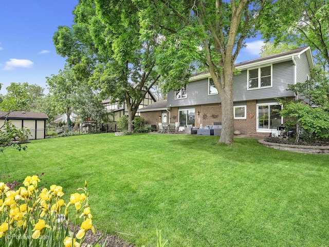 1465 Cantigny Way, Wheaton, IL 60189 - view of yard featuring an outdoor hangout area and a patio