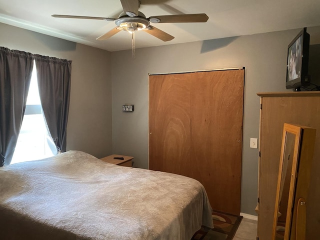 2655 W 97th Pl, Evergreen Park, IL 60805 - bedroom with a ceiling fan and a closet
