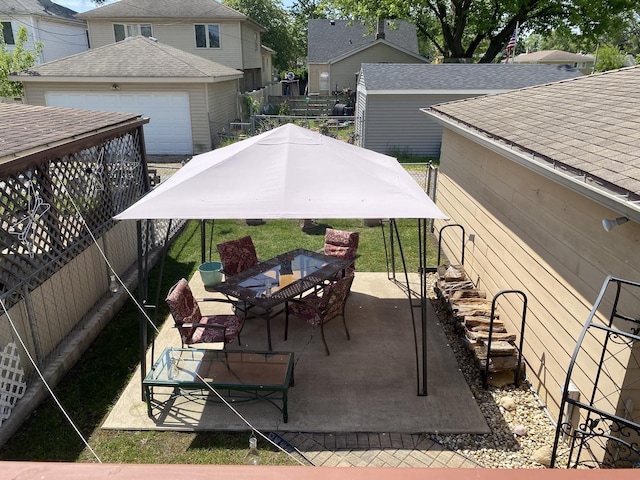 2655 W 97th Pl, Evergreen Park, IL 60805 - fenced backyard featuring a patio and outdoor dining area