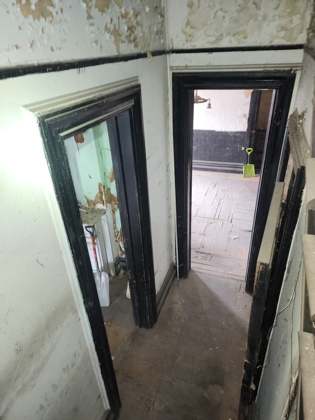 3362 S Giles Ave, Chicago, IL 60616 - hallway with unfinished concrete floors
