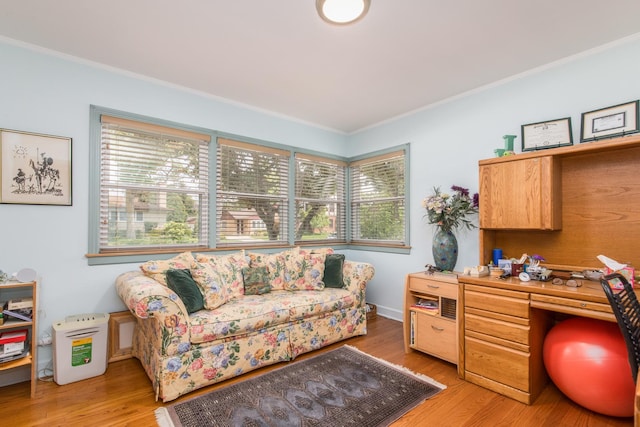 228 Cornell Ave, Des Plaines, IL 60016 - office featuring ornamental molding and light wood-style floors