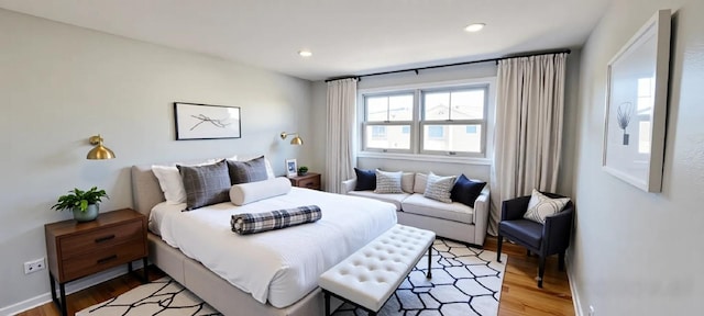 1353 Perry St Unit 6, Des Plaines, IL 60016 - bedroom featuring light wood-style flooring, recessed lighting, and baseboards