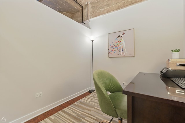 1111 W 14th Pl Unit 211, Chicago, IL 60608 - office with wood finished floors and baseboards