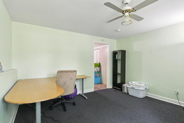 6100 Ridgeway Dr, Woodridge, IL 60517 - office with carpet and a ceiling fan