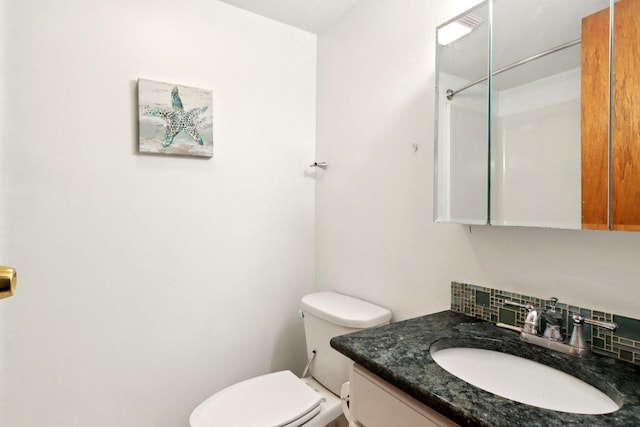 6100 Ridgeway Dr, Woodridge, IL 60517 - bathroom with vanity, tasteful backsplash, and a shower
