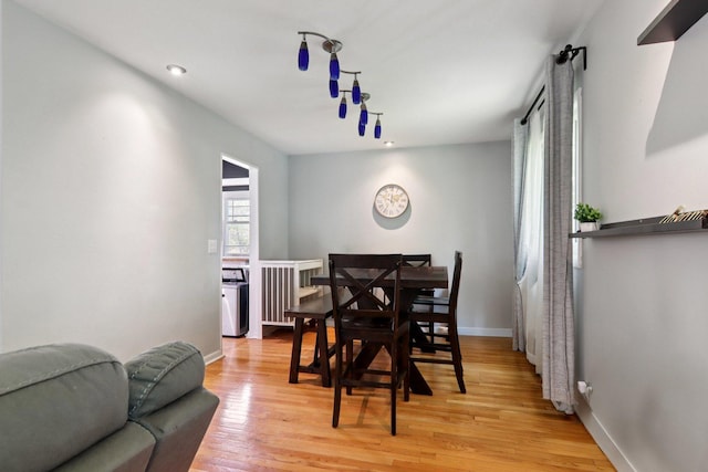 6100 Ridgeway Dr, Woodridge, IL 60517 - dining room featuring light wood-type flooring and recessed lighting