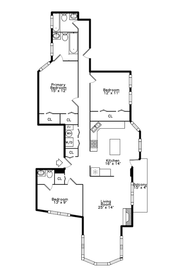 1239 W Jarvis Ave Unit 3, Chicago, IL 60626 - room layout