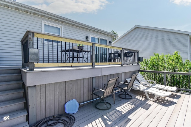 1403 N Motorola Dr, Pontiac, IL 61764 - view of wooden deck