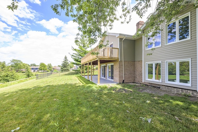 9836 Circle Pkwy, Palos Park, IL 60464 - view of green lawn with a patio and a deck