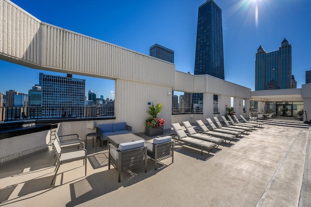 990 N Lake Shore Dr Unit 33E, Chicago, IL 60611 - view of patio / terrace with a view of skyline