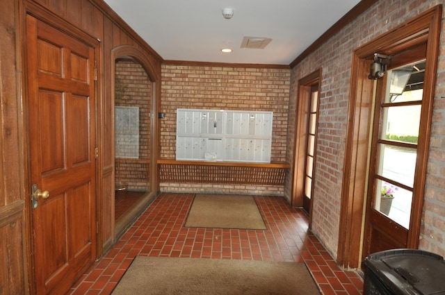 1455 Shermer Rd Unit 506, Northbrook, IL 60062 - view of property's community featuring brick wall and crown molding