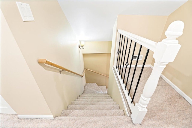 5011 W Deming Pl, Chicago, IL 60639 - stairway with carpet flooring and baseboards