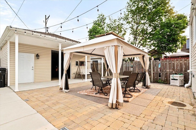 5011 W Deming Pl, Chicago, IL 60639 - view of patio / terrace with a gazebo and outdoor dining area