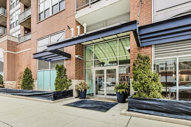 111 S Morgan St Unit 709, Chicago, IL 60607 - entrance to property with brick siding and french doors
