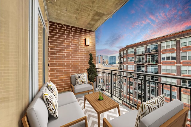 111 S Morgan St Unit 709, Chicago, IL 60607 - balcony with an outdoor living space and a view of city