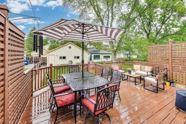 820 Woodbine Ave, Oak Park, IL 60302 - wooden deck featuring outdoor lounge area and outdoor dining space