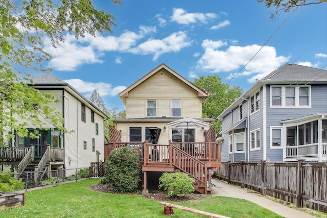 820 Woodbine Ave, Oak Park, IL 60302 - back of house with stairs and a deck