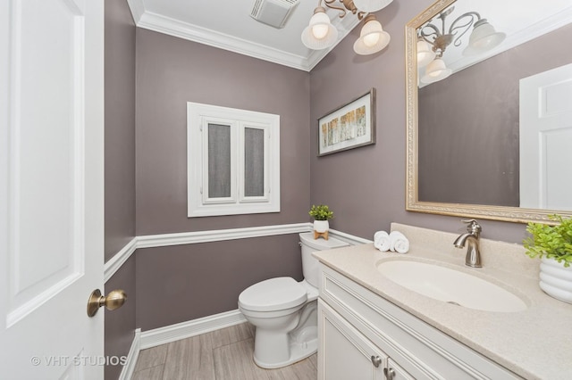 1910 E Crabtree Dr, Arlington Heights, IL 60004 - bathroom featuring vanity and crown molding