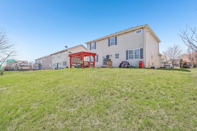 779 W Mystic Ln, Romeoville, IL 60446 - back of property with a pergola and a yard