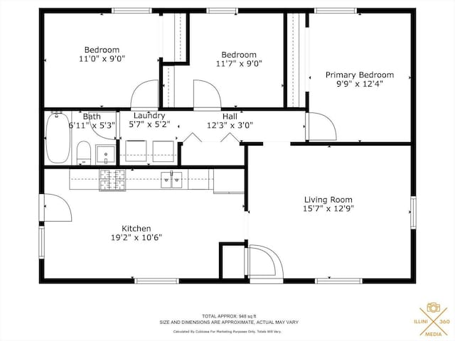 3310 Saratoga Dr, Champaign, IL 61821 - floor plan / room layout