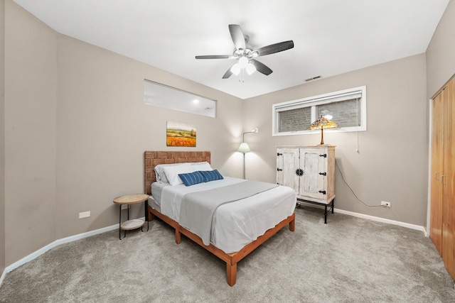 2023 W Rice St Unit 1E, Chicago, IL 60622 - bedroom featuring carpet flooring, baseboards, and ceiling fan