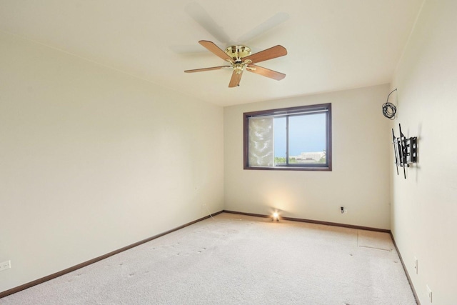 1S150 Spring Rd Unit 5F, Oakbrook Terrace, IL 60181 - empty room with light colored carpet, a ceiling fan, and baseboards