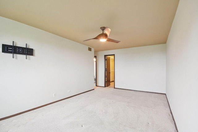 1S150 Spring Rd Unit 5F, Oakbrook Terrace, IL 60181 - unfurnished room with ceiling fan, baseboards, and carpet
