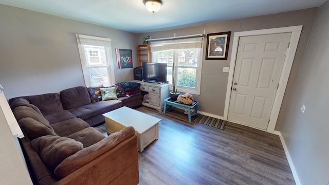 130 Syril Dr, Geneva, IL 60134 - living area with healthy amount of natural light and wood finished floors