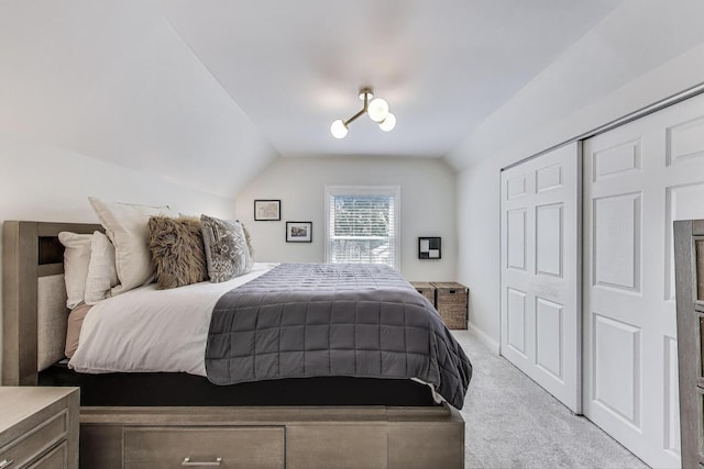 529 Circle Ave, Forest Park, IL 60130 - carpeted bedroom featuring vaulted ceiling and a closet