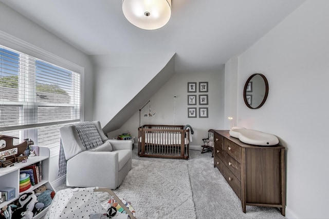 529 Circle Ave, Forest Park, IL 60130 - carpeted bedroom with a nursery area and baseboards