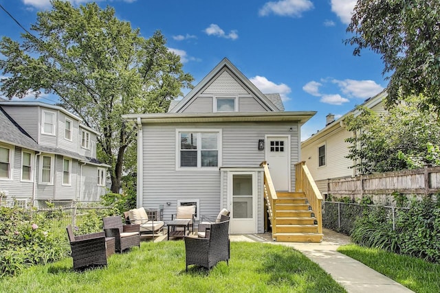 529 Circle Ave, Forest Park, IL 60130 - rear view of property featuring outdoor lounge area