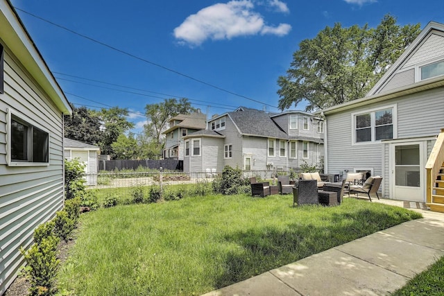 529 Circle Ave, Forest Park, IL 60130 - view of yard featuring an outdoor hangout area and a residential view