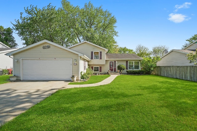 136 Anita Dr, Bourbonnais, IL 60914 - split level home with a garage and concrete driveway