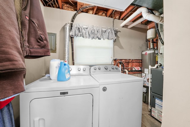 136 Anita Dr, Bourbonnais, IL 60914 - washroom featuring washing machine and clothes dryer and water heater