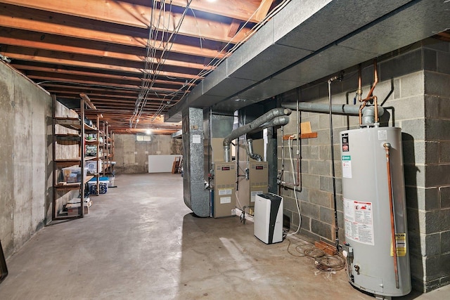 115 Thornbrook Rd, Dekalb, IL 60115 - unfinished basement with water heater and heating unit
