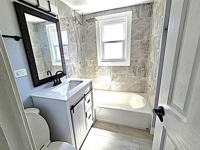 1343 E Anderson Dr, Palatine, IL 60074 - bathroom with  shower combination, vanity, and toilet