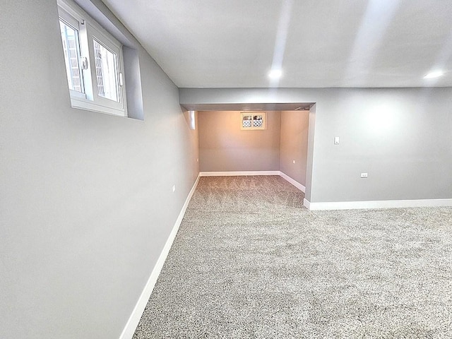 1343 E Anderson Dr, Palatine, IL 60074 - below grade area with baseboards and carpet flooring