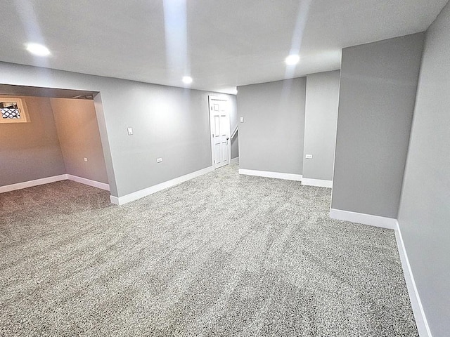 1343 E Anderson Dr, Palatine, IL 60074 - finished basement featuring recessed lighting, carpet, and baseboards