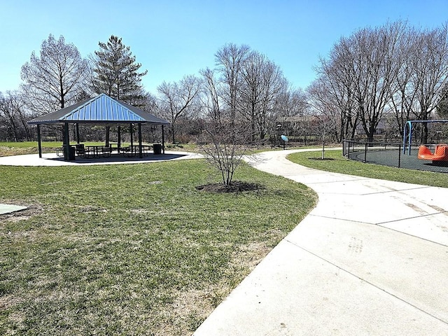 1343 E Anderson Dr, Palatine, IL 60074 - view of community with a gazebo and a lawn